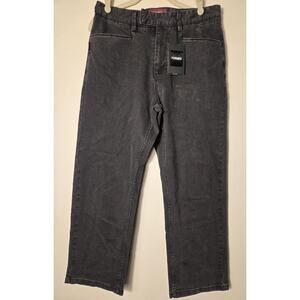 Former Brand Austyn Gillette Pants Mens 30 Black Denim Skate Logo Cropped Y2K